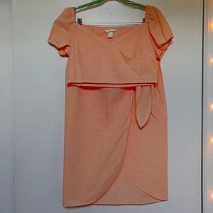 Peach Gingham Set